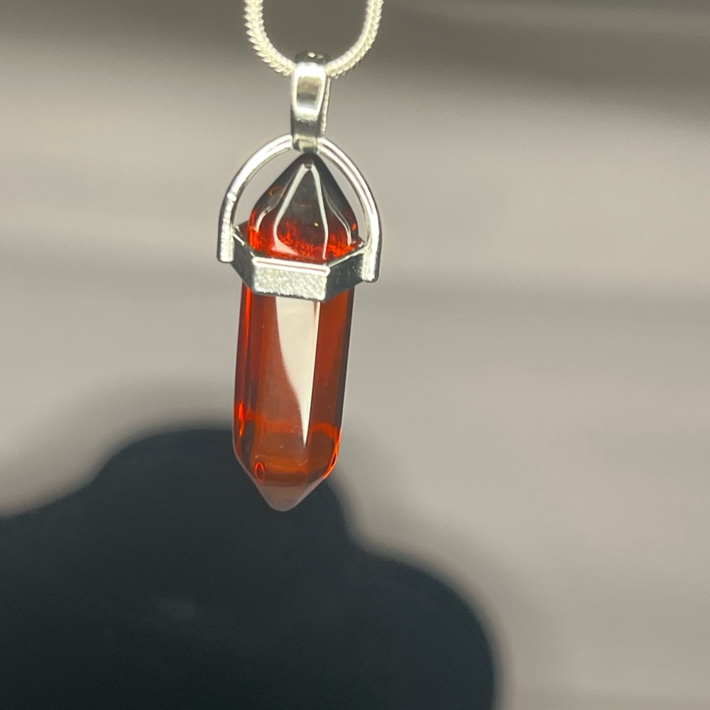 BOGO Orange Transparent Crystal Necklace